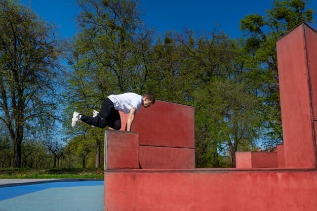 Man doing parkour